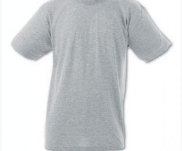 BİSİKLET YAKA T-SHIRT GRİ